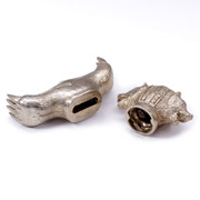 Pommel/Guard Sword Set - Bear Head and Claws Set - Nickel Silver