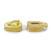 Stipple Scroll Pommel & Guard Set - Brass