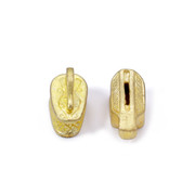 Pommel/Guard Set - Stipple Engraved Scroll Set - Brass