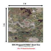 KYDEX® Sheet - EDC Wrapped - A-TACS U|CON - Desert Tan - (.080) - (1ft x 1ft)