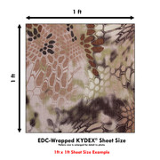 KYDEX® Sheet - EDC Wrapped - Kryptek® Highlander - Desert Tan - (.080) - (1ft x 1ft)