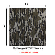 KYDEX® Sheet - EDC Wrapped - Mossy Oak® Bottomland - Desert Tan - (.080) - (1ft x 1ft)