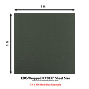 KYDEX® Sheet - EDC Wrapped - Olive Drab - Olive Drab - (.080) - (1ft x 1ft)