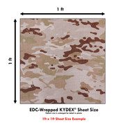 KYDEX® Sheet - EDC Wrapped - MULTICAM® ARID - Desert Tan - (.080) - (1ft x 1ft)
