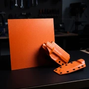 HOLSTEX® Sheet - (Hunter Orange) - (Carbon Fiber/Tactical Texture)