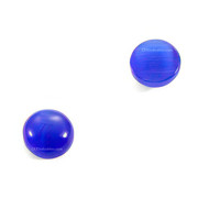 Blue Snake Eye Inlay Stone - 6mm Natural Cabochon