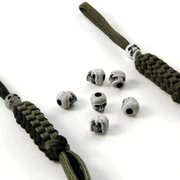 Skull Bead - Gray Plastic - (10 pack)
