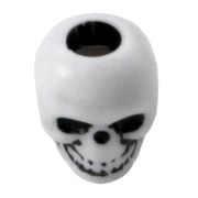 Skull Beads - White Plastic - 10 Pack - 4mm Hole