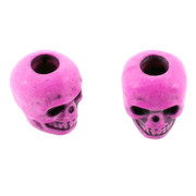 Skull Bead - Premium ABS - Hot Pink - 4mm Hole