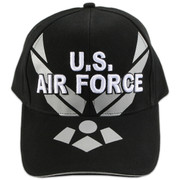 US Air Force Wing II Cap - Low Profile - Black Cotton