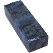 Maple Burl - Handle Blocks - Blue Hues - Stabilized