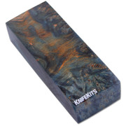 Alder - Box Burl - Handle Blocks - Orange Hues - Dyed/Stabilized