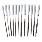 Needle File Set - w/handles - (12pc)