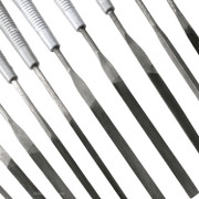 Needle File Set - w/handles - (12pc)
