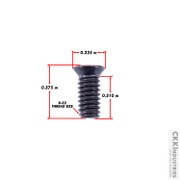 8-32 - PHILLIPS - Flat Head - Black Oxide - (.375 x .225) Head #5 for IWBs - (1ea)