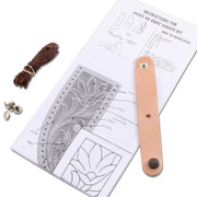 Leather Knife Sheath Making Kit - (fits up to 5.0 inch blades) - (Natural)