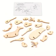 3D Puzzle - Deer and Bear - Parts Kit