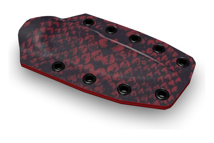 Knife sheath in the Snake Skin Blood Rattler graphic sheet