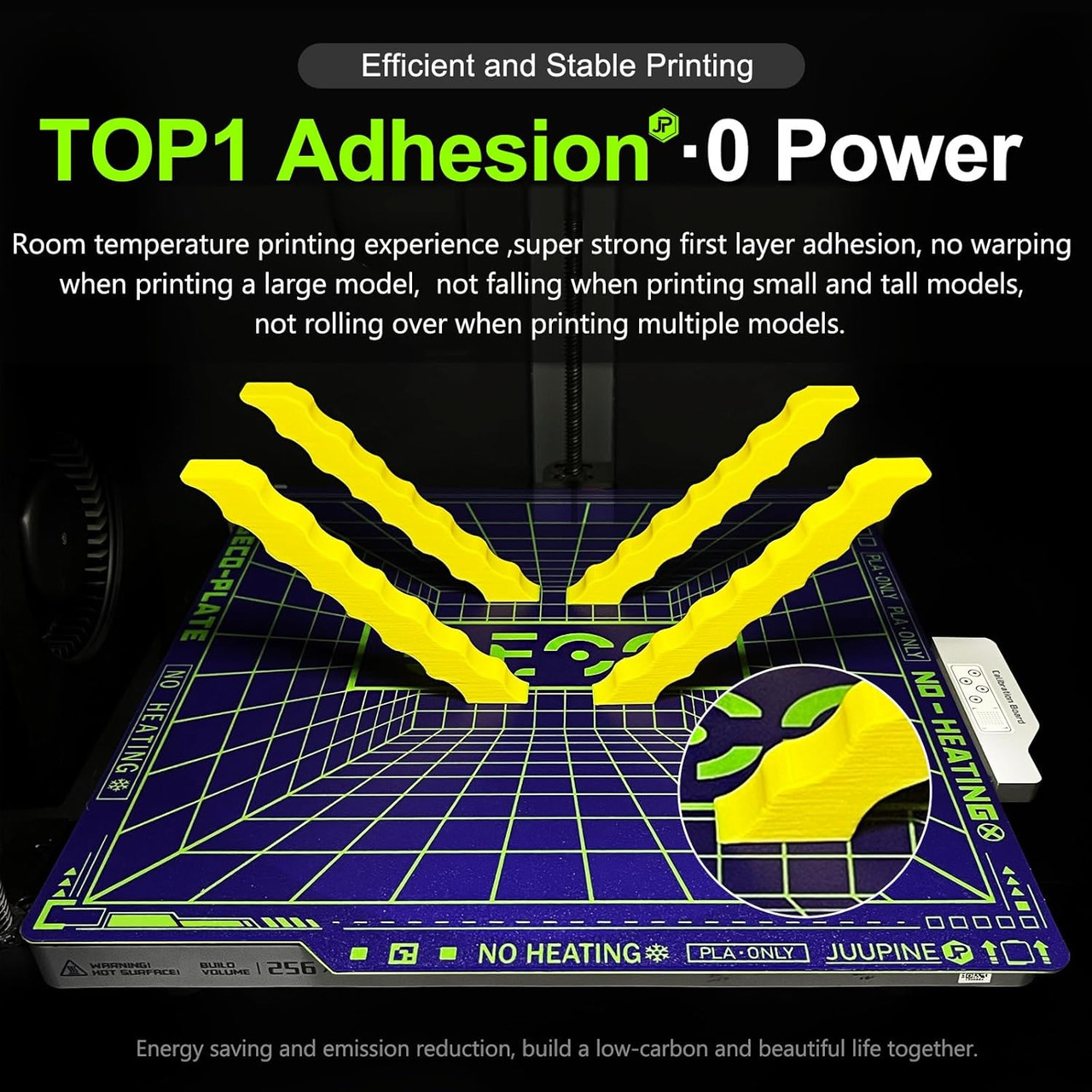 JUUPINE Geco Plate for Bambu lab A1 X1 P1P P1S 257x257 - PLA only