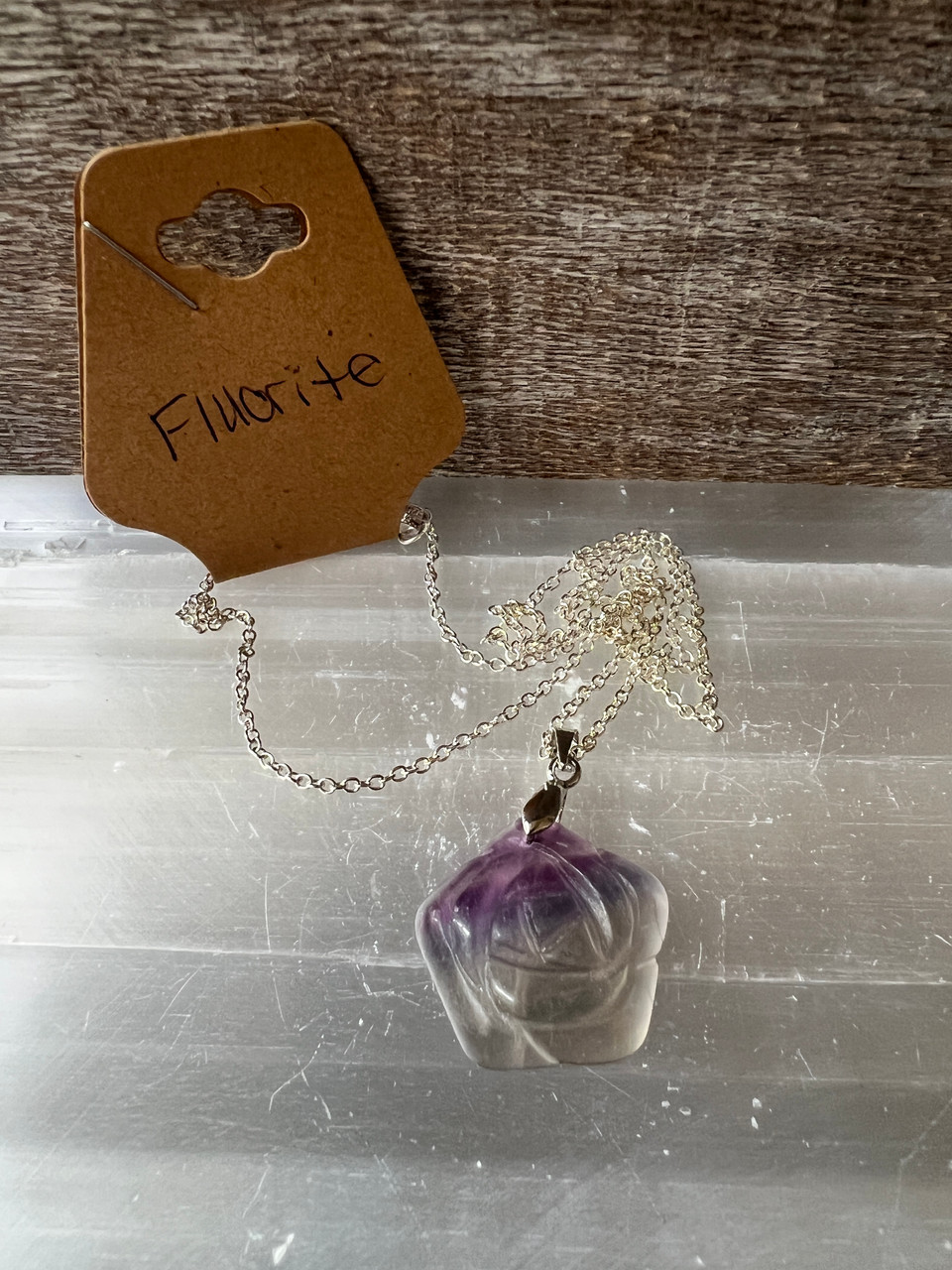 Fluorite Crystal Aromatherapy Intuition Heart Pendant Bottle Necklace - 925  Sterling Silver - Earths Elements Wellness