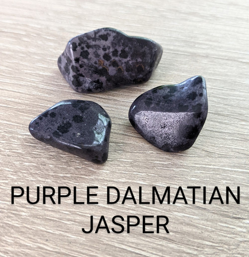 Purple Dalmatian Jasper - tumbled