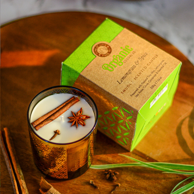 Lemongrass & Spice Soy Smudge Candle 200g