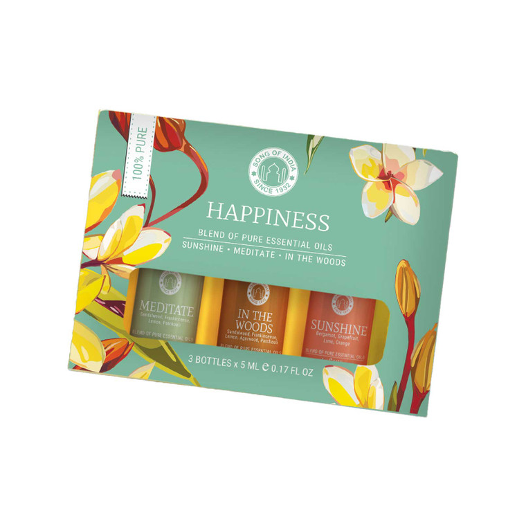 Happiness Essential Oils Set of 3 [4 Pack]