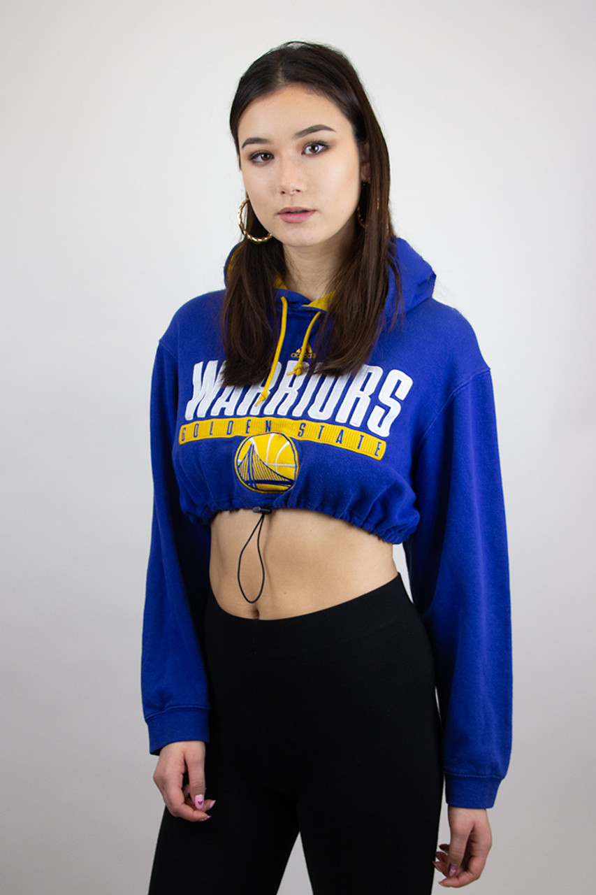 golden state warriors crop hoodie