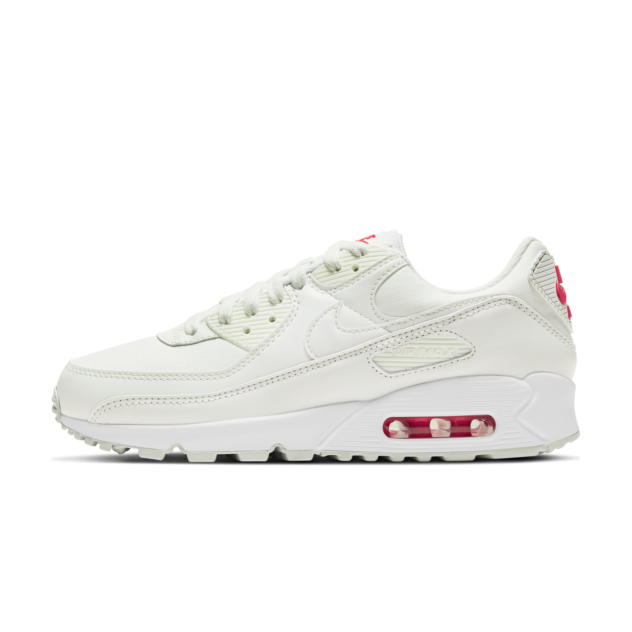 WOMEN'S AIR MAX 90 - SAIL/RED