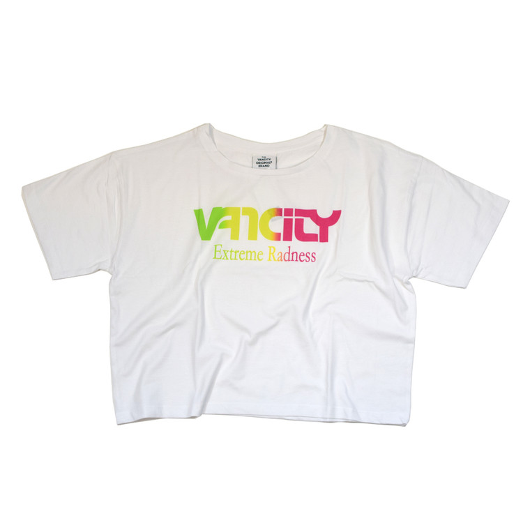 Extreme Radness Boxy Crop Tee - White