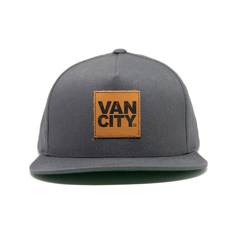 VO LEATHER PATCH SNAP - CHARCOAL