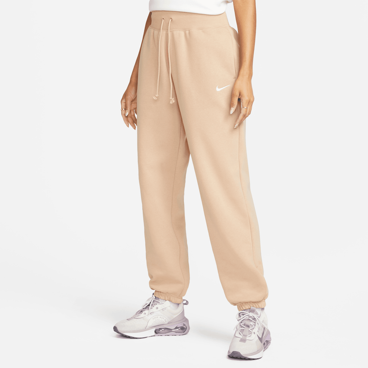 WOMEN'S NIKE SPORTSWEAR PHOENIX FLEECE PANTS - HEMP/SAIL