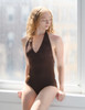 BROWN LACE OVER HALTER