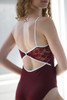 BURGUNDY LACE BACK CAMI
