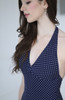 NAVY POLKA DOTS HALTER 