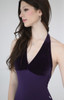 PURPLE VELVET HALTER