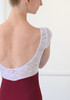 WHITE CRUSHED VELVET TOP LEO
