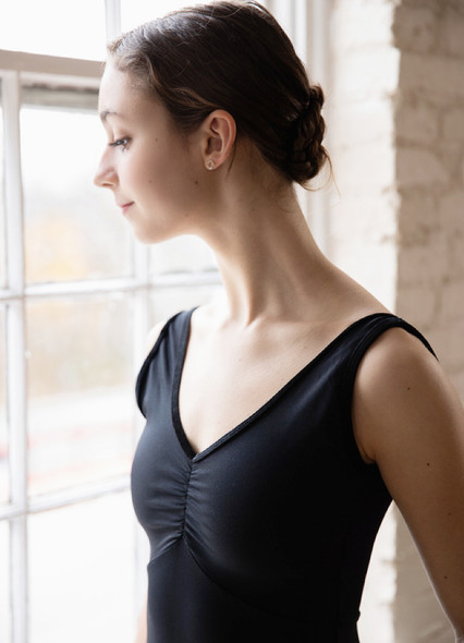 BLACK VELVET TRIM TANK 