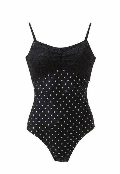 LACE OVERLAY POLKA DOTS CAMI
