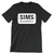 SIMS Logo - Black & White (Unisex Black Tee)
