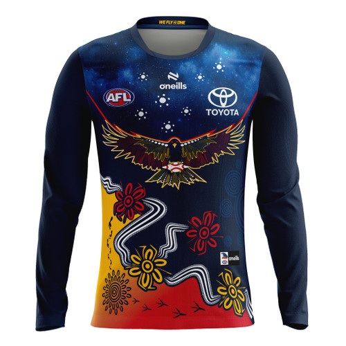 Adelaide Crows Long Sleeve Indigenous Youth Guernsey 2024 Front