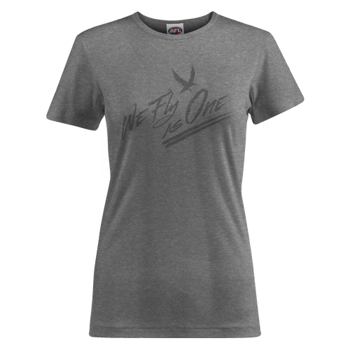 Adelaide Crows We Fly as One Ladies Tee - Grey Marle (NO RETURN OR EXCHANGE)