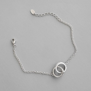 Party Double Loops Curb Chain 925 Sterling Silver Bracelet Party Double Loops Curb Chain 925 Sterling Silver Bracelet