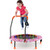36 Inch Mini Trampoline with Colorful LED Lights and Bluetooth Speaker-Pink - Color: Pink