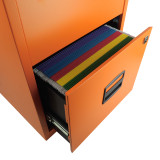 Bisley 2-Drawer Steel Home File Cabinet Open with Files