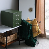 Olive Green Bisley 3-Drawer MultiDrawer in a bedroom