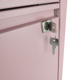 Bisley 3-Drawer Flush Front File Cabinet, Close Up Lock