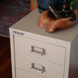 Bisley 6-Drawer Under-Desk MultiDrawer Steel Cabinet, Natural Canvas, Close Up Bisley 6-Drawer Under-Desk MultiDrawer Steel Cabinet, Natural Canvas, Close Up