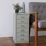 Bisley 6-Drawer Under-Desk MultiDrawer Steel Cabinet, Regent with Chair