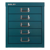 Bisley 5-Drawer Desktop MultiDrawer, Ocean Blue